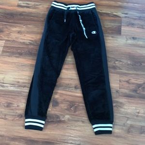Champion, corduroy, black, joggers, extra small
